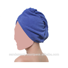 Absorbent microfiber hair towel